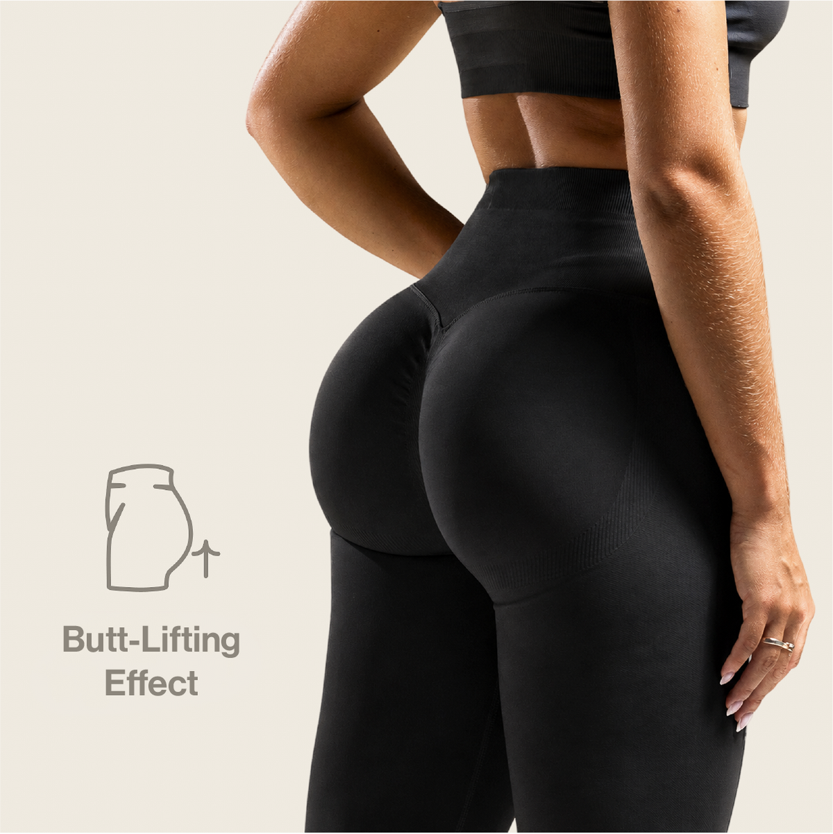 High-Waisted Tummy Control Legging – Onyx